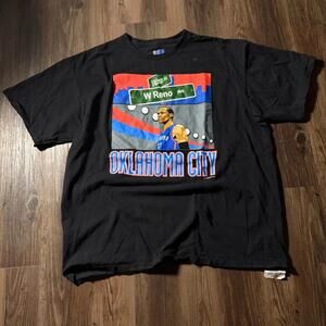 Oklahoma City Thunder Russell Westbrook T Shirt Mens Xl Black Graphic Tee
